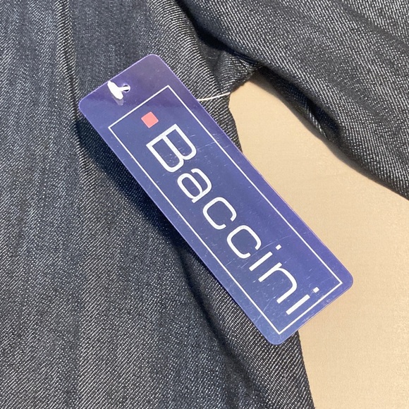 Baccini Women's Dark Indigo Jean Jacket Marbled Buttons NWT Size 18/20 - Picture 3 of 16